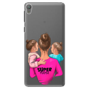 Plastové puzdro iSaprio - Super Mama - Two Girls - Sony Xperia E5