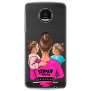 Plastové puzdro iSaprio - Super Mama - Two Girls - Lenovo Moto Z