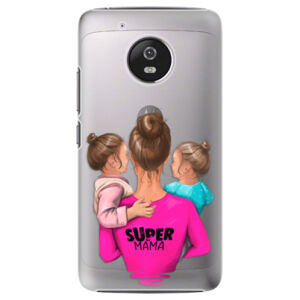 Plastové puzdro iSaprio - Super Mama - Two Girls - Lenovo Moto G5