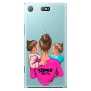 Plastové puzdro iSaprio - Super Mama - Two Girls - Sony Xperia XZ1 Compact