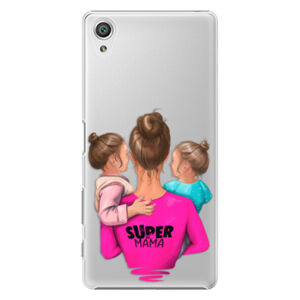 Plastové puzdro iSaprio - Super Mama - Two Girls - Sony Xperia X