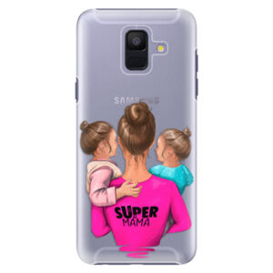 Plastové puzdro iSaprio - Super Mama - Two Girls - Samsung Galaxy A6