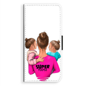 Flipové puzdro iSaprio - Super Mama - Two Girls - Samsung Galaxy A8 Plus