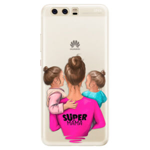 Silikónové puzdro iSaprio - Super Mama - Two Girls - Huawei P10