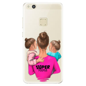 Silikónové puzdro iSaprio - Super Mama - Two Girls - Huawei P10 Lite