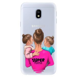Silikónové puzdro iSaprio - Super Mama - Two Girls - Samsung Galaxy J3 2017