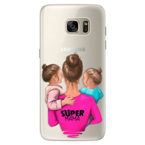 Silikónové puzdro iSaprio - Super Mama - Two Girls - Samsung Galaxy S7 Edge