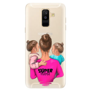 Silikónové puzdro iSaprio - Super Mama - Two Girls - Samsung Galaxy A6+