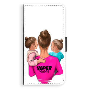 Flipové puzdro iSaprio - Super Mama - Two Girls - iPhone XS Max