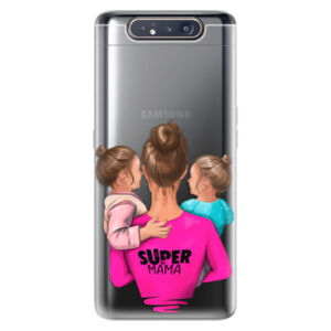 Odolné silikónové puzdro iSaprio - Super Mama - Two Girls - Samsung Galaxy A80