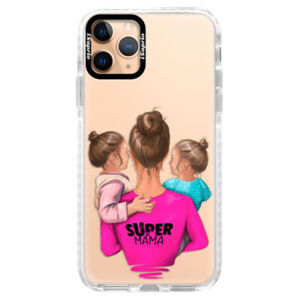 Silikónové puzdro Bumper iSaprio - Super Mama - Two Girls - iPhone 11 Pro