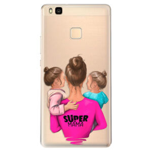 Odolné silikónové puzdro iSaprio - Super Mama - Two Girls - Huawei Ascend P9 Lite