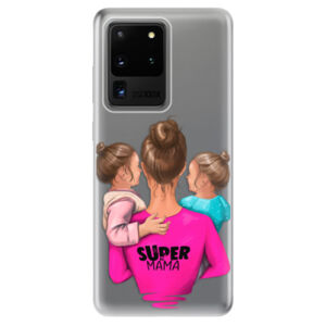 Odolné silikónové puzdro iSaprio - Super Mama - Two Girls - Samsung Galaxy S20 Ultra