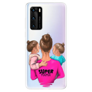 Odolné silikónové puzdro iSaprio - Super Mama - Two Girls - Huawei P40