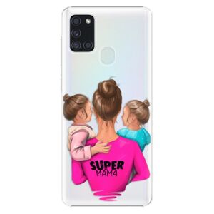Plastové puzdro iSaprio - Super Mama - Two Girls - Samsung Galaxy A21s