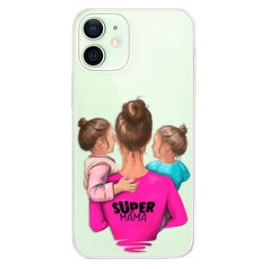 Odolné silikónové puzdro iSaprio - Super Mama - Two Girls - iPhone 12 mini