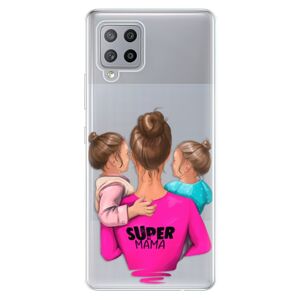 Odolné silikónové puzdro iSaprio - Super Mama - Two Girls - Samsung Galaxy A42