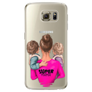 Plastové puzdro iSaprio - Super Mama - Two Boys - Samsung Galaxy S6 Edge