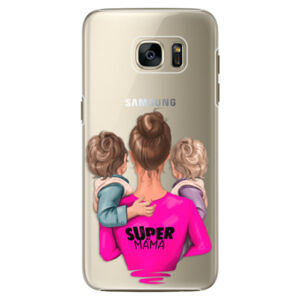 Plastové puzdro iSaprio - Super Mama - Two Boys - Samsung Galaxy S7 Edge