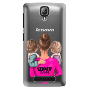 Plastové puzdro iSaprio - Super Mama - Two Boys - Lenovo A1000