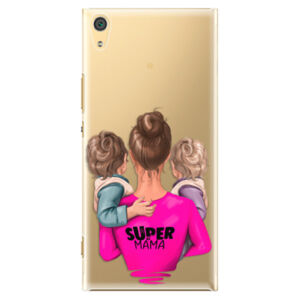 Plastové puzdro iSaprio - Super Mama - Two Boys - Sony Xperia XA1 Ultra