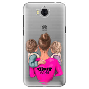 Plastové puzdro iSaprio - Super Mama - Two Boys - Huawei Y5 2017 / Y6 2017