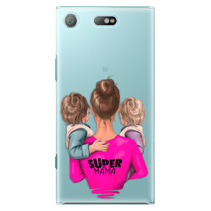 Plastové puzdro iSaprio - Super Mama - Two Boys - Sony Xperia XZ1 Compact