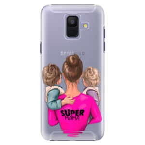 Plastové puzdro iSaprio - Super Mama - Two Boys - Samsung Galaxy A6