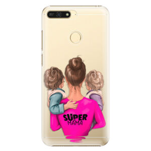 Plastové puzdro iSaprio - Super Mama - Two Boys - Huawei Honor 7A
