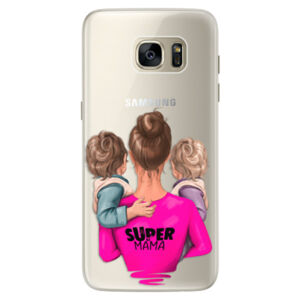 Silikónové puzdro iSaprio - Super Mama - Two Boys - Samsung Galaxy S7 Edge