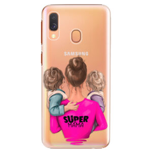 Plastové puzdro iSaprio - Super Mama - Two Boys - Samsung Galaxy A40