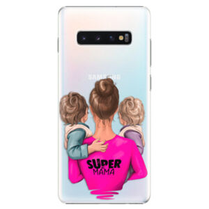 Plastové puzdro iSaprio - Super Mama - Two Boys - Samsung Galaxy S10+