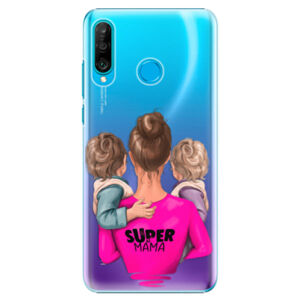 Plastové puzdro iSaprio - Super Mama - Two Boys - Huawei P30 Lite