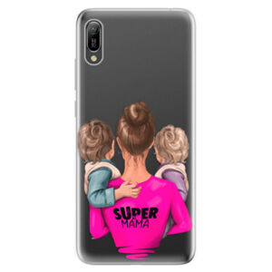 Odolné silikonové pouzdro iSaprio - Super Mama - Two Boys - Huawei Y6 2019