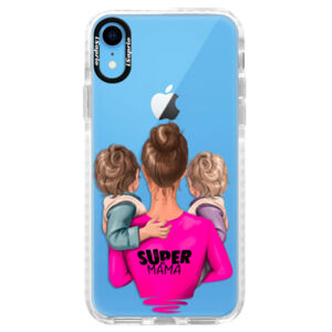 Silikónové púzdro Bumper iSaprio - Super Mama - Two Boys - iPhone XR