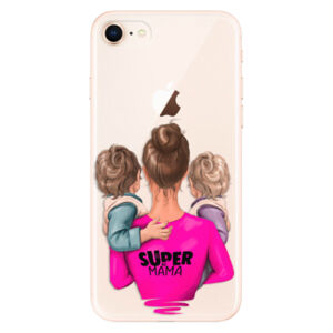 Odolné silikónové puzdro iSaprio - Super Mama - Two Boys - iPhone 8
