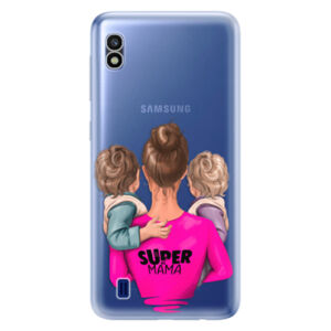 Odolné silikónové puzdro iSaprio - Super Mama - Two Boys - Samsung Galaxy A10