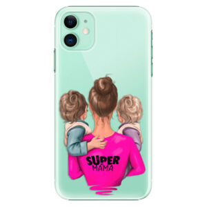 Plastové puzdro iSaprio - Super Mama - Two Boys - iPhone 11