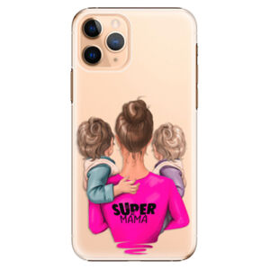 Plastové puzdro iSaprio - Super Mama - Two Boys - iPhone 11 Pro