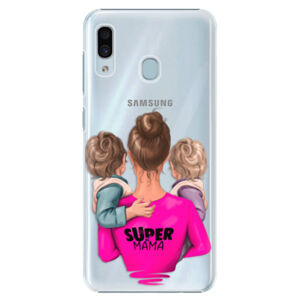 Plastové puzdro iSaprio - Super Mama - Two Boys - Samsung Galaxy A20