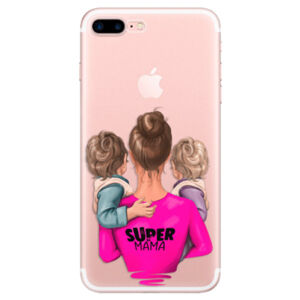 Odolné silikónové puzdro iSaprio - Super Mama - Two Boys - iPhone 7 Plus
