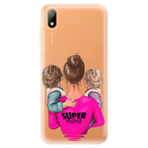 Odolné silikónové puzdro iSaprio - Super Mama - Two Boys - Huawei Y5 2019