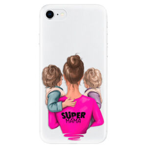 Odolné silikónové puzdro iSaprio - Super Mama - Two Boys - iPhone SE 2020