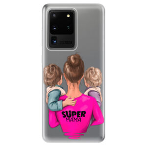 Odolné silikónové puzdro iSaprio - Super Mama - Two Boys - Samsung Galaxy S20 Ultra