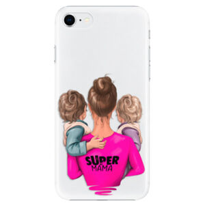 Plastové puzdro iSaprio - Super Mama - Two Boys - iPhone SE 2020