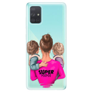 Odolné silikónové puzdro iSaprio - Super Mama - Two Boys - Samsung Galaxy A71