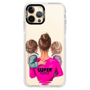 Silikónové puzdro Bumper iSaprio - Super Mama - Two Boys - iPhone 12 Pro Max