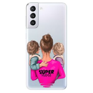 Odolné silikónové puzdro iSaprio - Super Mama - Two Boys - Samsung Galaxy S21+