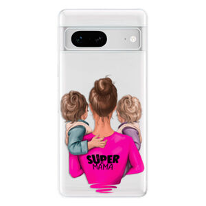 Odolné silikónové puzdro iSaprio - Super Mama - Two Boys - Google Pixel 7 5G