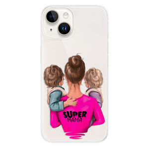Odolné silikónové puzdro iSaprio - Super Mama - Two Boys - iPhone 15